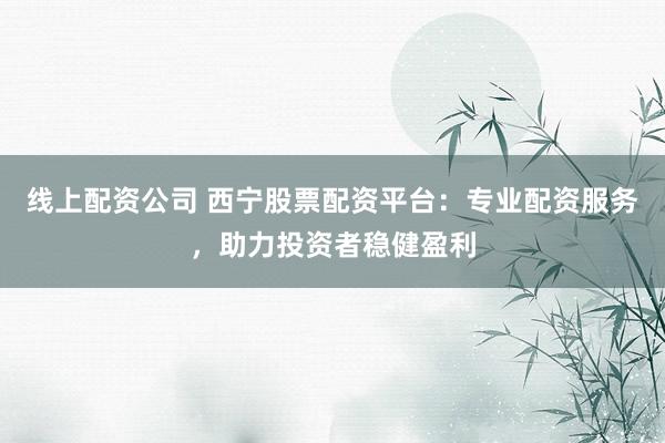 线上配资公司 西宁股票配资平台：专业配资服务，助力投资者稳健盈利