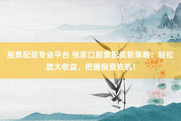 股票配资专业平台 张家口股票配资新策略：轻松放大收益，把握投资先机！